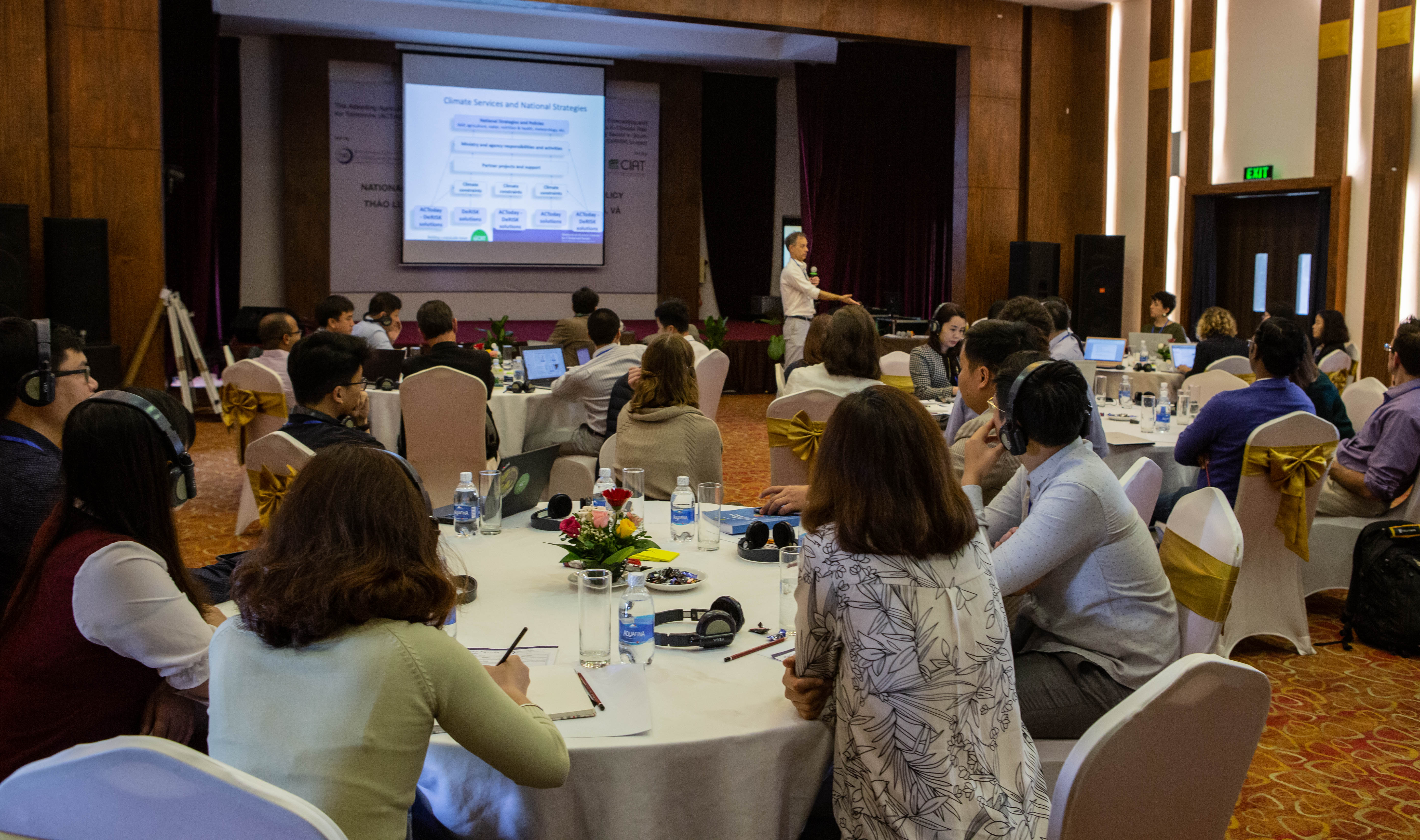 ACToday country lead in Vietnam, John Furlow, presents at the policy workshop. Photo by Jacquelyn Turner/IRI.